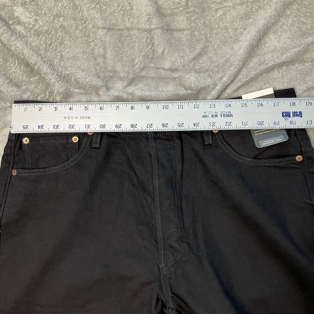 Levi's 501 Jeans Mens 36x36 Black 93’ Straight Denim Button Fly Regular Fit Tall